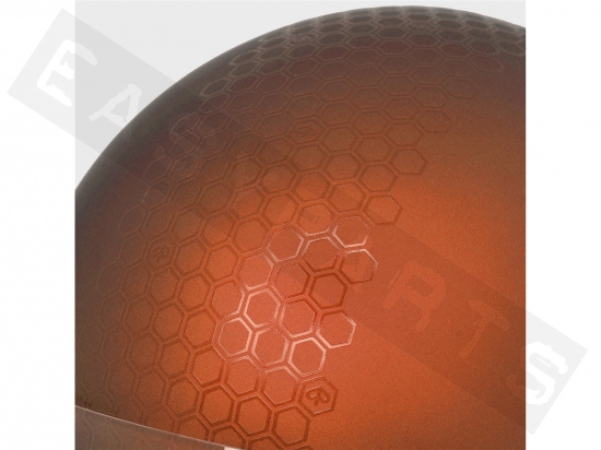 Helm Demi Jet PIAGGIO Mirror BT (Bluetooth) Sunset Orange A16
